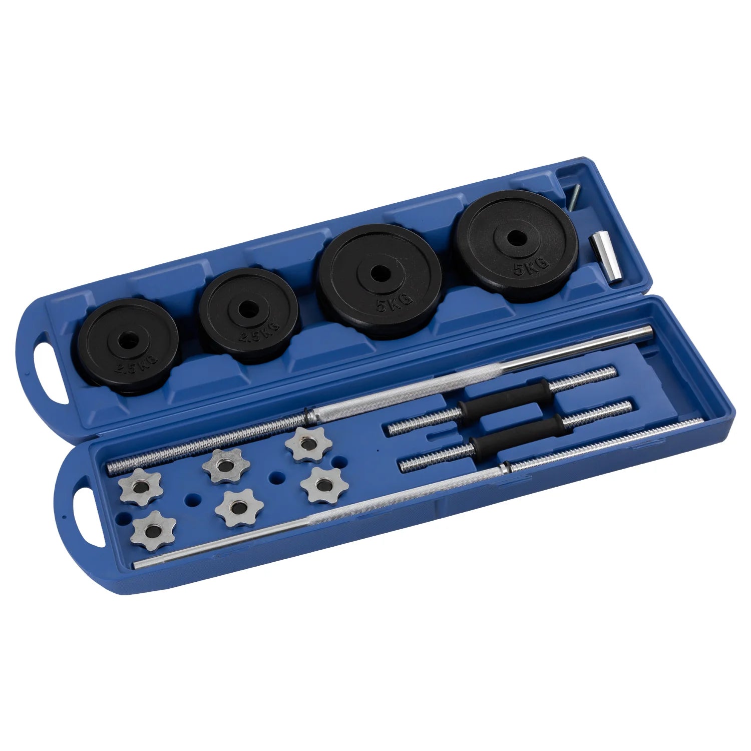 Kit De Mancuernas 50KG Black Plate Barbell - Sport Fitness 70107