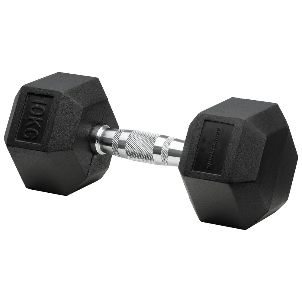 Mancuerna Encauchetada Hexagonal – De 4lb A 80lb
