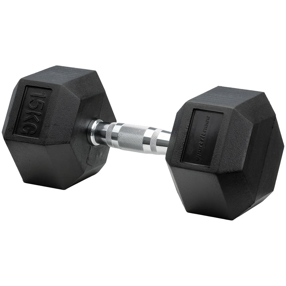 Mancuerna Encauchetada Hexagonal – De 4lb A 80lb
