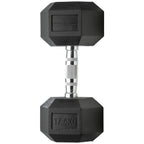 Mancuerna Encauchetada Hexagonal – De 4lb A 80lb