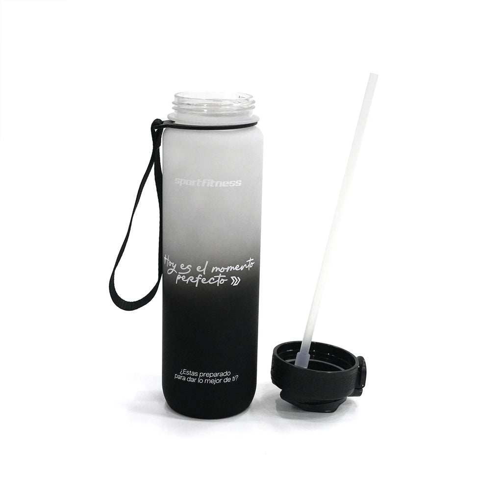 Termo deportivo (1 lt) Negro/blanco - 77870
