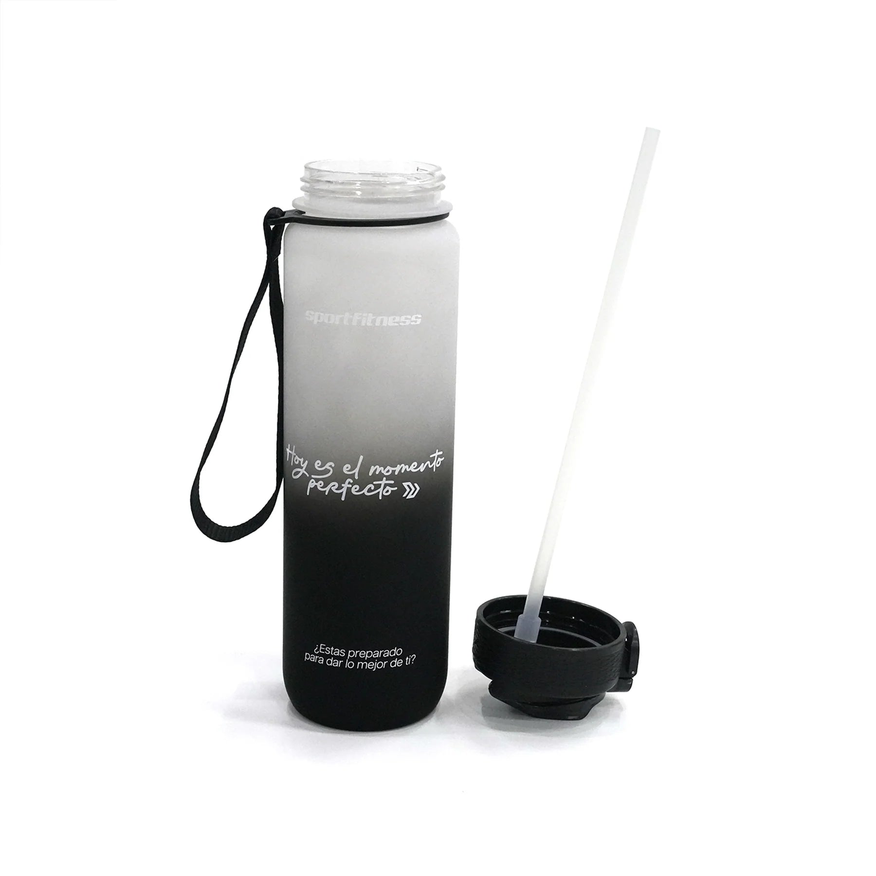Termo deportivo (1 lt) Negro/blanco - 77870