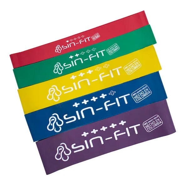Kit Bandas Elásticas Caucho Cerradas 5 en 1 - Sin-Fit 00925