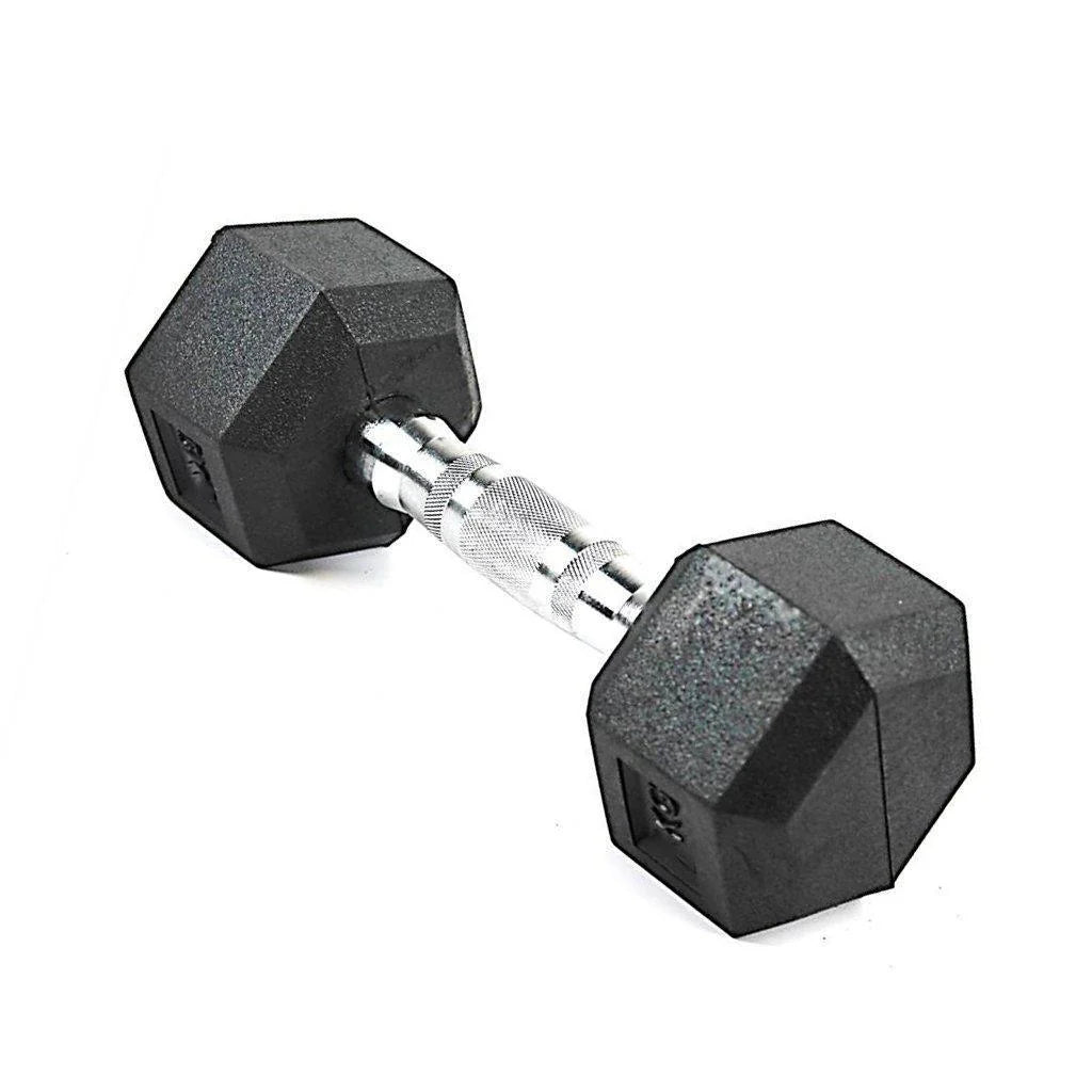 Mancuerna Encauchetada Hexagonal – De 4lb A 80lb